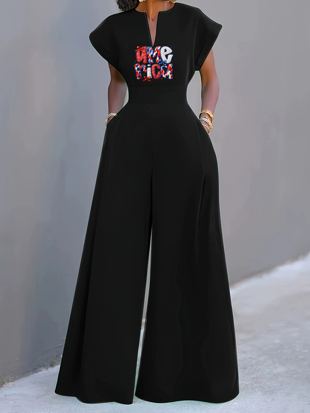 ZARA Chic Women High Waist Wide Leg Jumpsuit Slim Elegant Work Long Solid Color